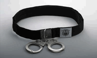 Image of Yuil Webbing waist belt with Con Lock and handcuffs, Model No B 700